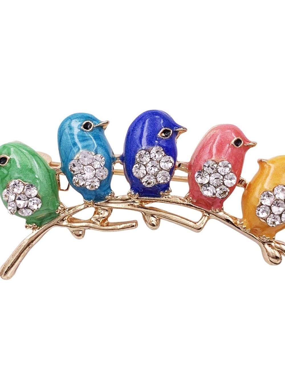 Cute Colorful Enamel Bird Brooch Pin - Picture 3 of 9